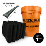Flood Barrier Kit with Orange Bucket