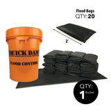 Flood Barrier Kit with Orange Bucket