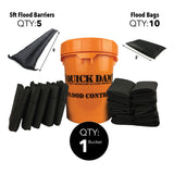 Flood Barrier Kit with Orange Bucket
